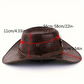 🤠☀️🏕️ PROMO LIMITÉE -50% ! Chapeau Cowboy Anti-UV Respirant – Large Visière, Détails Rivets & Cuir de Vache (Noir/Marron, Taille Unique)
