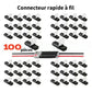 🏆⚡🛠️ PROMO FLASH -50% ! Connecteurs Rapides de Câblage – Sans Dénudage, Verrouillage Levier, 18-22 AWG, 2 Broches, Parfait LED, Audio, Voiture, Maison