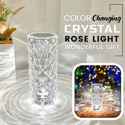 💎 Lampe cristal effet diamant – 16 couleurs RGB, 3 modes d’éclairage – Interrupteur tactile, rechargeable USB – Design acrylique élégant – Idéale pour déco et ambiance ✨