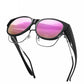 💎🕶️💜 PROMO -50% ! Lunettes de Soleil Oversize Œil de Chat 2026 – Polarées UV400, Portables sur Lunettes de Vue (Multicouleurs)