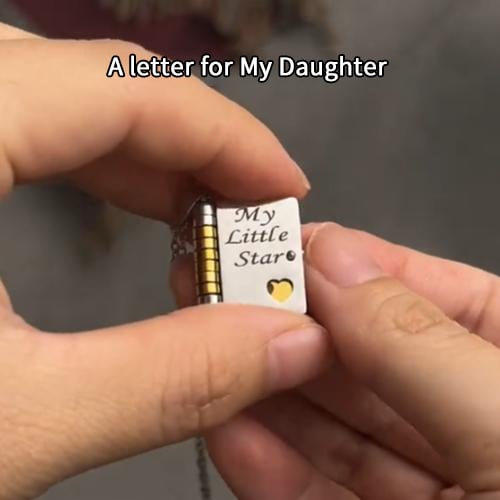 👑📖 PROMO -50% ! Collier Livre "Ma Petite Étoile" pour Fille – Message Personnalisable, Acier Inox & Boîte Cadeau (Livraison Mondiale)