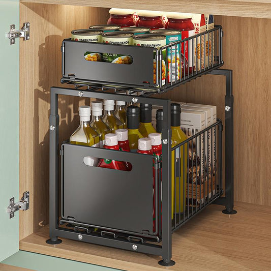 Organisateur de marque à 2 niveaux amovibles pour armoire/placard
