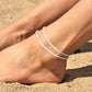 💜✨👣 ACHETEZ 1, OBTENEZ 1 GRATUIT ! Bracelet de Cheville en Argent – Design Multicouche, Étanche & Taille Ajustable (Derniers Stocks)
