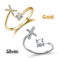 💍💖 PROMO -50% ! Bague Initiale d'Amour – Personnalisable, Or/Acier Inoxydable, Hypoallergénique, Ajustable (Cadeau Romantique)