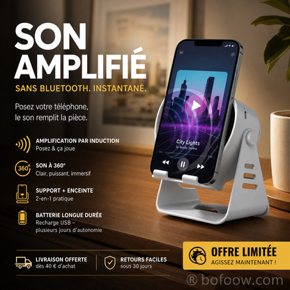 📱 Soldes 2026 — Plus de 33 000 Vendus ! 🔊 Support téléphone avec haut-parleur à induction, support stable et son amplifié pour bureau et chambre