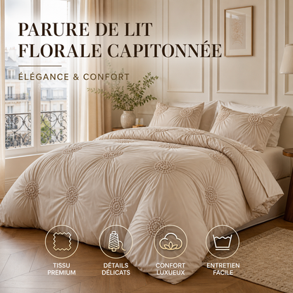 🎉 Soldes 2026 — Plus de 35 000 vendus ! 💞  Parure de Housse de Couette à Plis Pincés