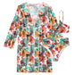 Ensemble de maillot de bain 3 pièces à imprimé floral tropical