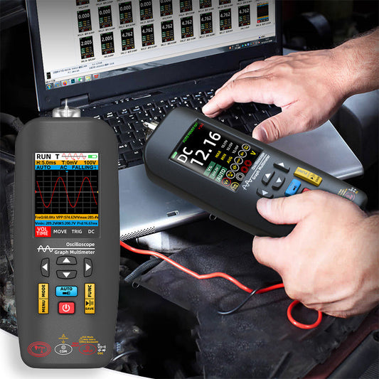 Multimètre Graphique Portable 3-en-1 - Oscilloscope, Inspecteur et Lampe de Poche