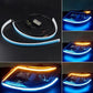 🚗 Bande LED bi-couleur défilement – Fini les angles morts et les risques de collision – Étanche, durable, installation facile – Idéal pour feux diurnes et clignotants 💡