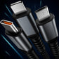 🔌 Câble de charge 3-en-1 lumineux – Fini les câbles emmêlés et les appareils à plat – 100W super rapide, compatible Phone/Android/Type-C, 1,2 m – Idéal pour voyages 🚗