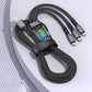 🔌 Câble de charge 3-en-1 lumineux – Fini les câbles emmêlés et les appareils à plat – 100W super rapide, compatible Phone/Android/Type-C, 1,2 m – Idéal pour voyages 🚗