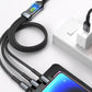 🔌 Câble de charge 3-en-1 lumineux – Fini les câbles emmêlés et les appareils à plat – 100W super rapide, compatible Phone/Android/Type-C, 1,2 m – Idéal pour voyages 🚗