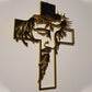 ✝️❤️🎁 Art Mural Métallique Jésus et Croix – Décoration Chrétienne Authentique, Découpe Précise & Installation Facile (4 Tailles)