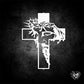 ✝️❤️🎁 Art Mural Métallique Jésus et Croix – Décoration Chrétienne Authentique, Découpe Précise & Installation Facile (4 Tailles)