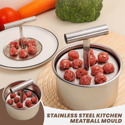 🥙🛒 -50% ! 🍖 Moule à Boulettes en Acier Inoxydable – Forme Parfaite, 6 ou 12 Trous & Indispensable en Cuisine.