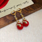 Boucles d'Oreilles Plaquées Or de Serpent avec Perles
