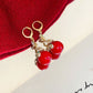 Boucles d'Oreilles Plaquées Or de Serpent avec Perles