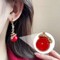 Boucles d'Oreilles Plaquées Or de Serpent avec Perles