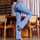 🔥 50% de réduction ! ⏰ Jean Évasé Taille Haute en Stretch – Silhouette Allongée, Confort Extensible & Look Élégant Toute la Journée 👖✨