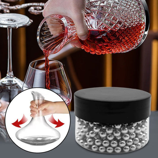🍷 🔮 Billes de Nettoyage Réutilisables pour Carafes à Vin – Éliminent les Résidus, Lavables au Lave-Vaisselle & Idéales pour une Carafe Éclatante de Propreté 🧼