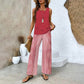 🌺👕👖 PROMO -50% ! Ensemble 2 Pièces Femme – Top sans Manches & Pantalon, Imprimé Tendence, 6 Couleurs, S-3XL