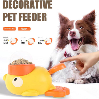 🐶 Mangeoire lente puzzle pour chien – Fini les repas trop rapides et les troubles digestifs – Forme canard interactive, 3 tailles de sortie réglables – Idéal pour petites et moyennes races 🦆