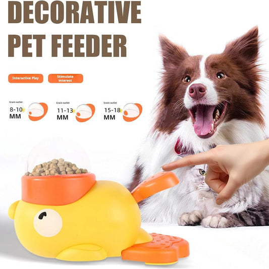 🐶 Mangeoire lente puzzle pour chien – Fini les repas trop rapides et les troubles digestifs – Forme canard interactive, 3 tailles de sortie réglables – Idéal pour petites et moyennes races 🦆