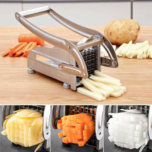 ⏰Trancheuse à Pommes de Terre & Concombres – Inox – 4 Ventouses & Lame Pro for Cuisine