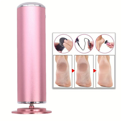 🦶 Épilateur Électrique pour les Jambes – Exfoliation et Rajeunissement – Vitesse Réglable 480 tr/min – 12 W – Compact – Rose/Noir – Pour Pieds Doux et Lisses ✨