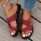 💕Profitez du confort💕Sandales plates confortables à bout ouvert pour pieds larges