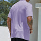 Chemise pour homme à boutonnage devant et texture