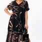 🎁2026 Meilleures ventes🌟Robe midi fluide avec décolleté en V(🔥50% de réduction)