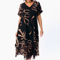 🎁2026 Meilleures ventes🌟Robe midi fluide avec décolleté en V(🔥50% de réduction)