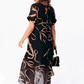 🎁2026 Meilleures ventes🌟Robe midi fluide avec décolleté en V(🔥50% de réduction)