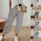 💕Que devrais-je porter demain ?💕Un pantalon rayé en lin et coton pour femme