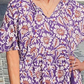 🎉👗🌺 VENTE CHAUDE – PROMO -50% ! Robe Midi Imprimée Col V – 3 Couleurs, 6 Tailles, Tissu Polyester Doux, Manches Fluides, Style Bohème Polyvalent