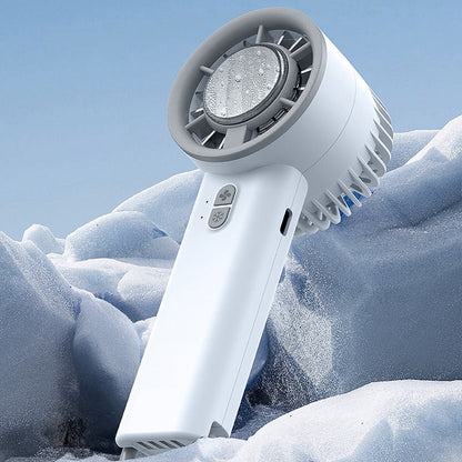 ❄️🌀 Prix réduit de moitié ! Mini ventilateur portatif avec refroidissement par glace — Fraîcheur instantanée partout où vous allez 🌬️✨