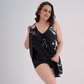 Robe de Bain Imprimée sans Manches à Col en V pour Femme