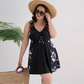Robe de Bain Imprimée sans Manches à Col en V pour Femme