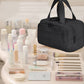 💎🧳 PROMO -50% ! Trousse de Toilette Premium – Nylon Imperméable, Multi-Zips & Design de Voyage (Noir/Rose/Beige)