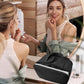 💎🧳 PROMO -50% ! Trousse de Toilette Premium – Nylon Imperméable, Multi-Zips & Design de Voyage (Noir/Rose/Beige)