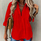 🌸Nouvelle Arrivée -50%💖 Chemise Femme Manches Longues Couleur Unie