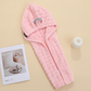 🛁 PROMO FLASH : 50% DE RÉDUCTION ! 🧖 Grande Serviette pour Cheveux – Tissu Corail Doux – Absorption Rapide & Bande Élastique for Femmes 💕