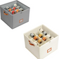 🏷️ PROMO –50 % ⏳ Boîte de rangement pour chaussures pliable – 16 compartiments ajustables, couvercle transparent anti-poussière – Poignées renforcées, 43×43×30 cm – Idéale pour placard et voyage – 2 coloris (beige/gris) 👟📦