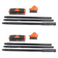 🌿🧹🏡 PROMO -50% ! Ensemble 3 en 1 de Brosses Métalliques de Désherbage – Manche Extensible, 2 Têtes & Poignée Ergonomique (Orange/Noir)
