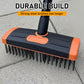 🌿🧹🏡 PROMO -50% ! Ensemble 3 en 1 de Brosses Métalliques de Désherbage – Manche Extensible, 2 Têtes & Poignée Ergonomique (Orange/Noir)