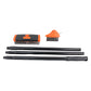 🌿🧹🏡 PROMO -50% ! Ensemble 3 en 1 de Brosses Métalliques de Désherbage – Manche Extensible, 2 Têtes & Poignée Ergonomique (Orange/Noir)