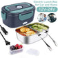 🍱⚡✨ PROMO -50% ! Ensemble Portable 2-en-1 pour Boîte à Lunch – Double Tension 60W, Chauffage Rapide & 7 Pièces (1,5L)