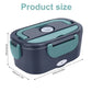 🍱 Boîte à Lunch Électrique 2-en-1 — 60W, 1,5L, Double Tension Voiture & Maison, Acier Inoxydable ⚡