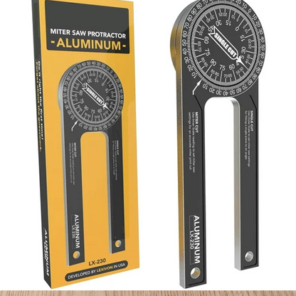 🔧 Rapporteur de Scie à Onglet 7 Pouces – ABS + Alliage Aluminium – Graduations Précises & Design Ergonomic – Idéal pour Coupes d’Angle 🪚